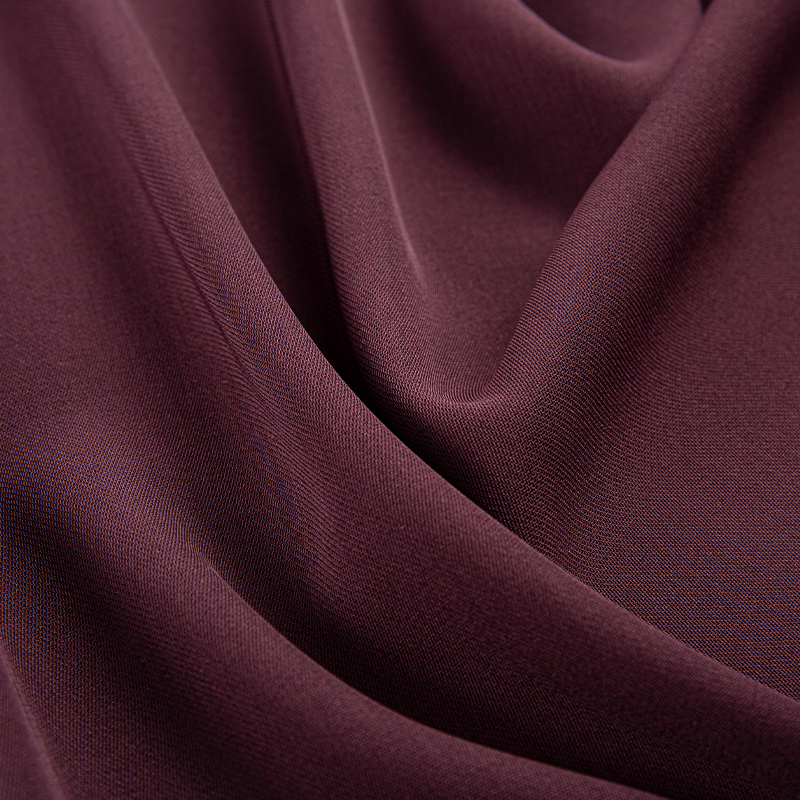 HY587 230GSM imitação de acetato Lelis tecido de malha roxo escuro para roupas femininas e roupas esportivas
